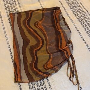 Brown and Orange Women's top